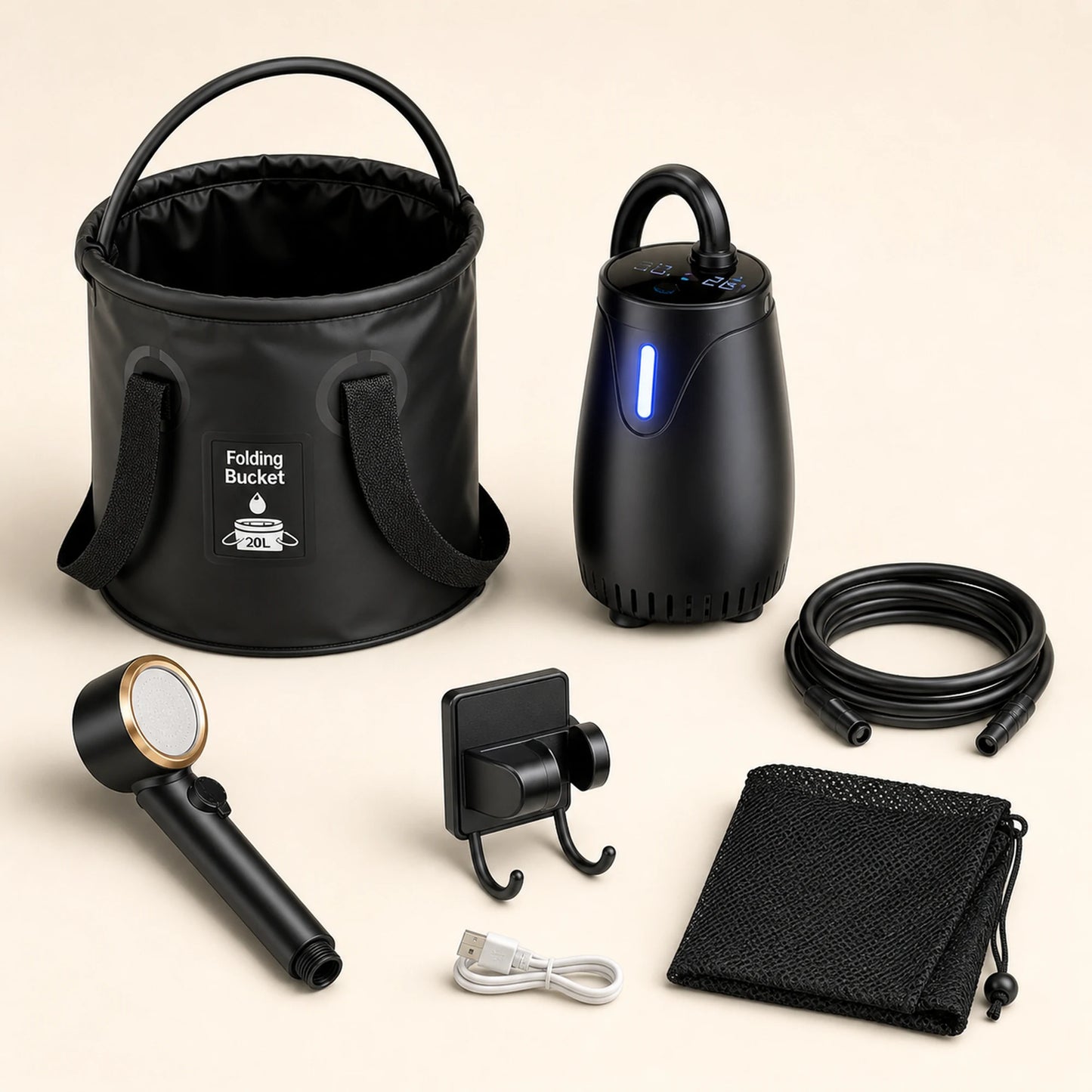 Rechargeable Outdoor Shower Kit