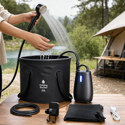 Rechargeable Outdoor Shower Kit
