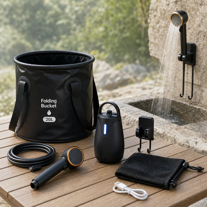 Rechargeable Outdoor Shower Kit