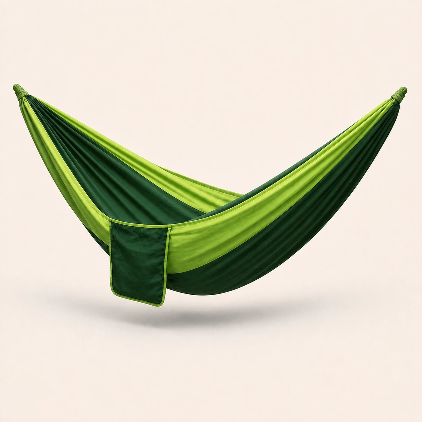Trailside Double Hammock — Forest Green and Lime Green, product only