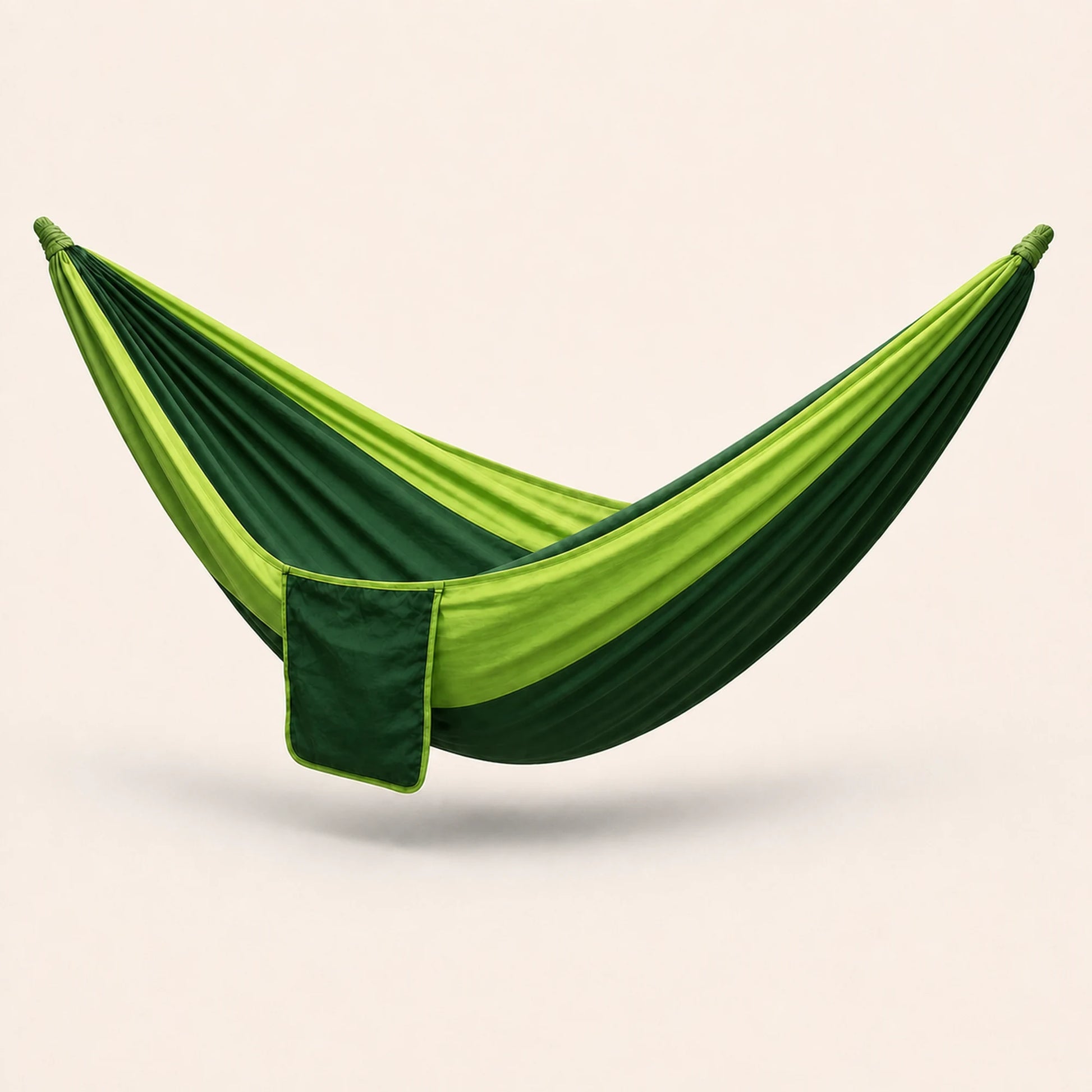 Trailside Double Hammock — Forest Green and Lime Green, product only