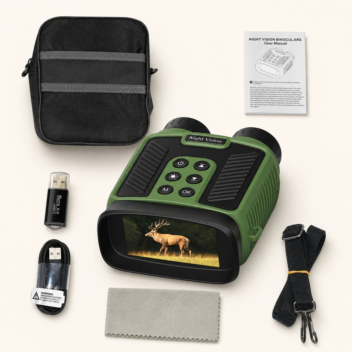 Digital Night Vision Binoculars — DT59- Green Green 4K+32G