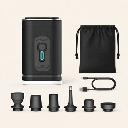 Mini Electric Air Pump — BlackWith Light Export Model ;1200mAh 30w