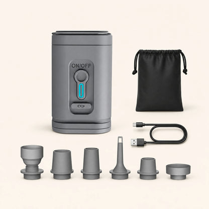 Mini Electric Air Pump — Smoke GrayWith Light Export Model ;2400mAh 35w