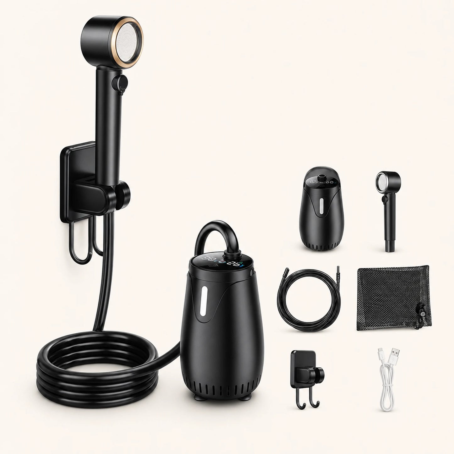 Rechargeable Outdoor Shower Kit — Configuration 75999